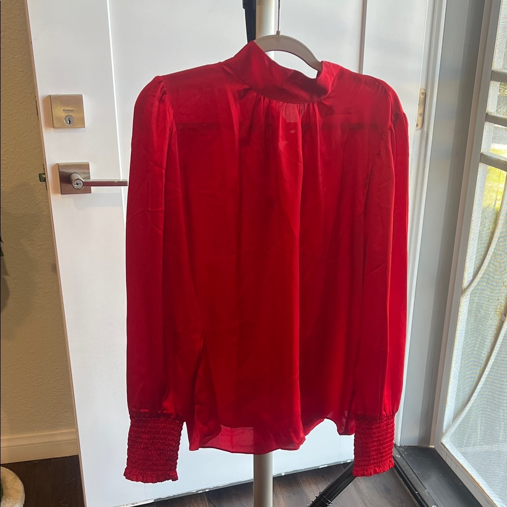 Ann Taylor Vibrant Red Blouse
